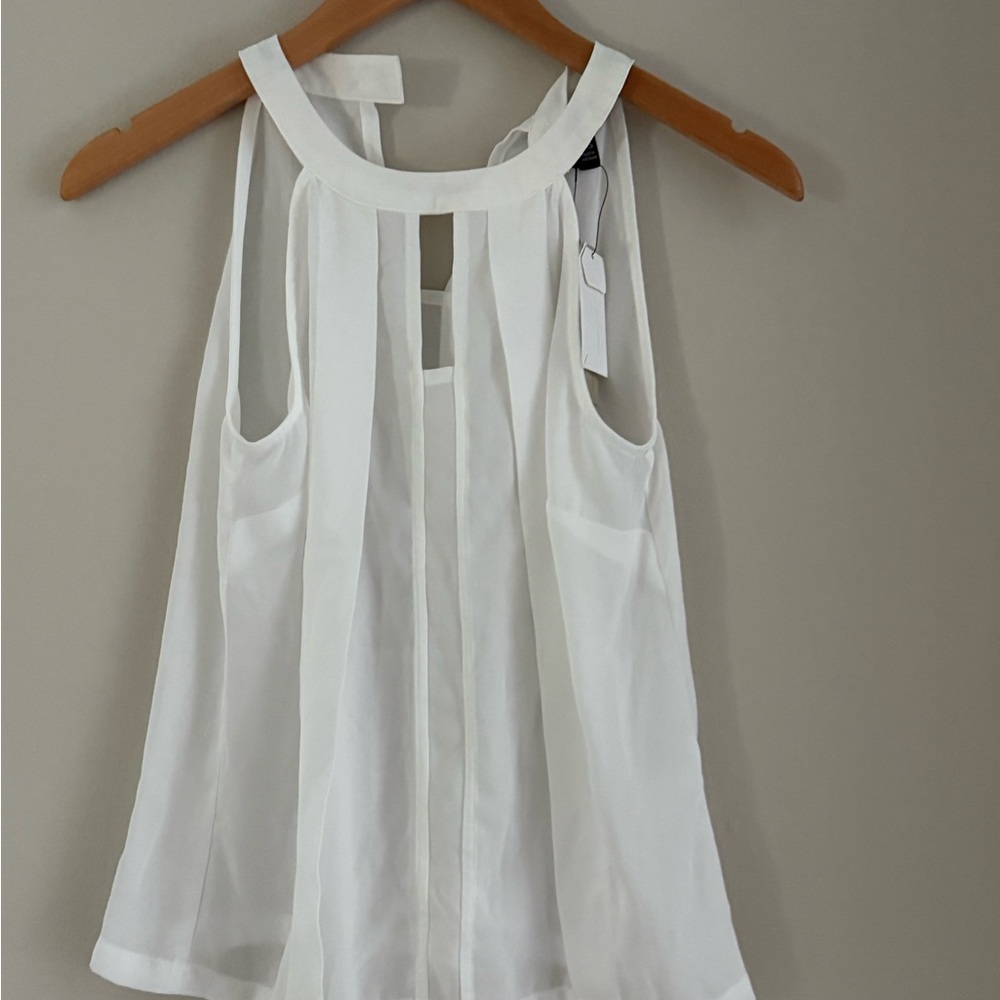 Banana Republic White Sleeveless Tank Top